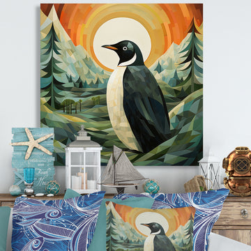 Penguin Forest At Sunset - Penguin Wall Decor